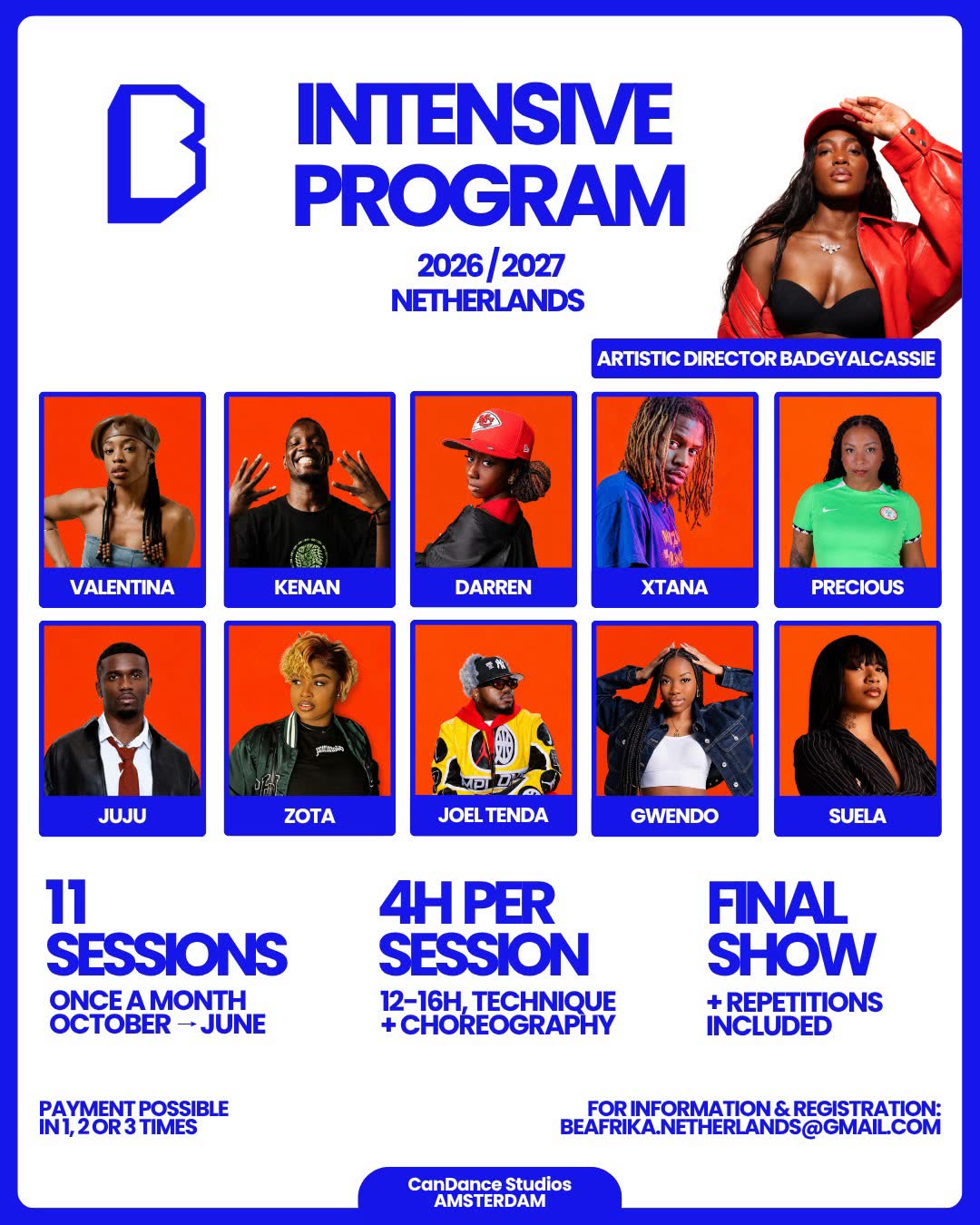 Line-up des professeurs Beafrika Studio Netherlands