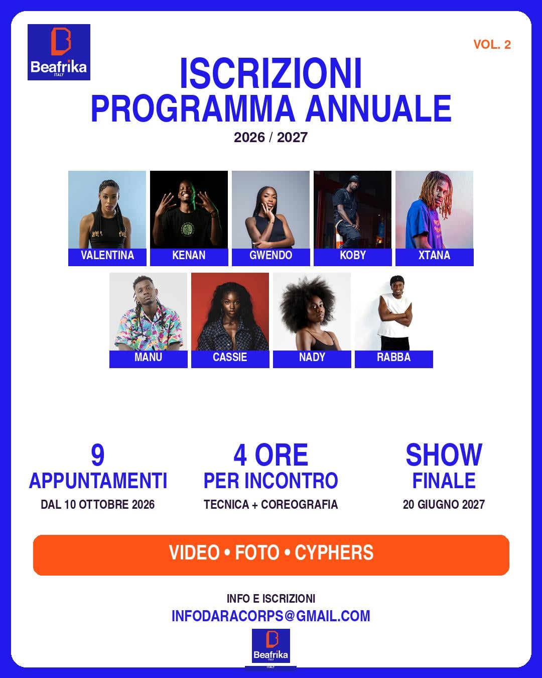Docentenline-up van Beafrika Studio Italië